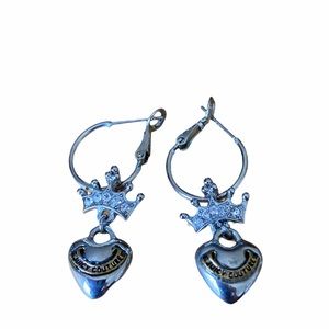 Juicy Couture silver crown earring